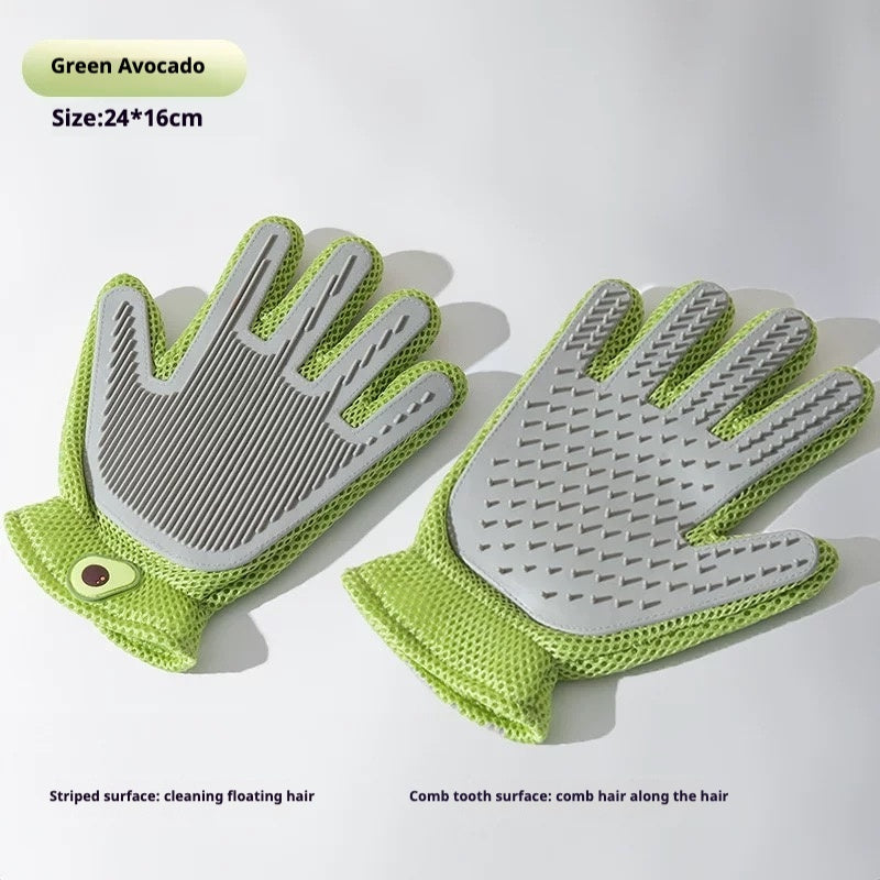 Pet Massage & De-Shedding Gloves — Clean, Happy, Loved Pets