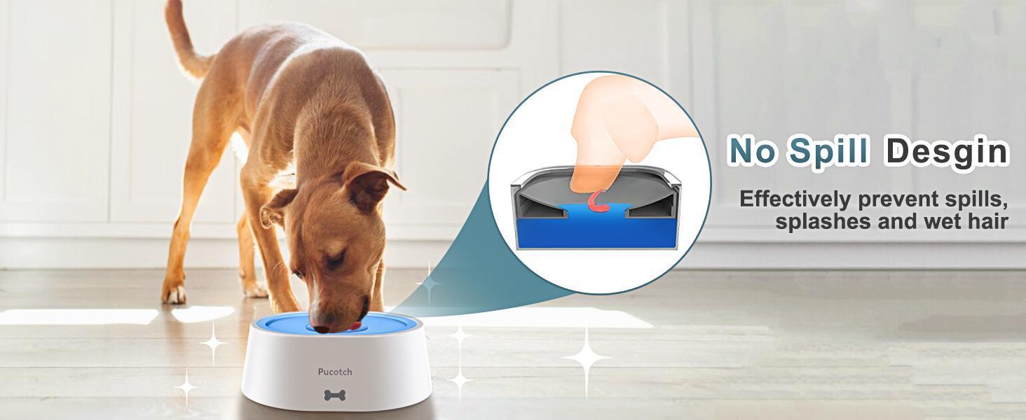 2L 70oz Smart Spill-Proof Dog Bowl — Fresh, Clean Water Every Sip