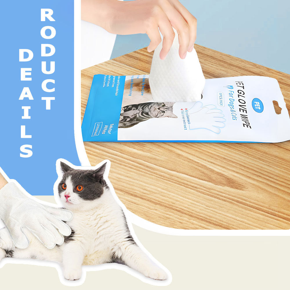Easy Pet Cleaning Gloves — Wipe, Deodorize & Refresh Instantly 6PCS-1PACK